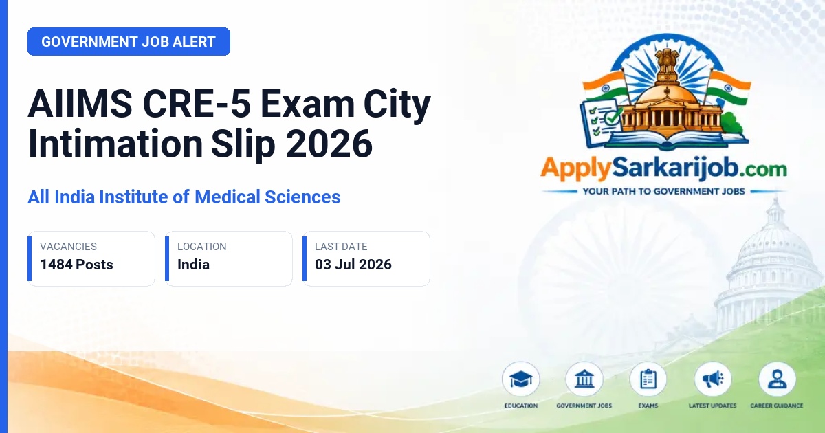 All India Institute of Medical Sciences (AIIMS) - Group B and Group C Posts Official Notification Poster & Schedule