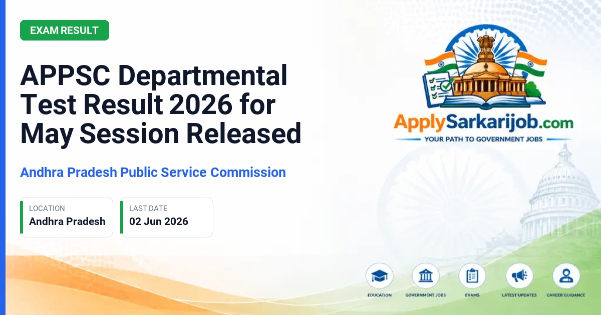 Andhra Pradesh Public Service Commission (APPSC) - Departmental Tests Official Notification Poster & Schedule