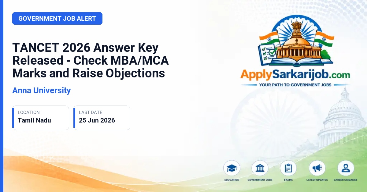 Anna University - TANCET 2026 Entrance Exam (MBA/MCA) Official Notification Poster & Schedule