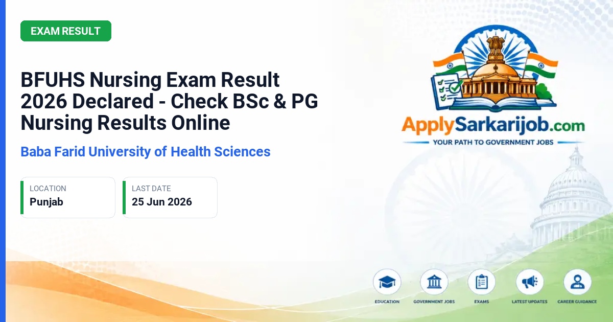 Baba Farid University of Health Sciences (BFUHS) - Nursing Student Official Notification Poster & Schedule