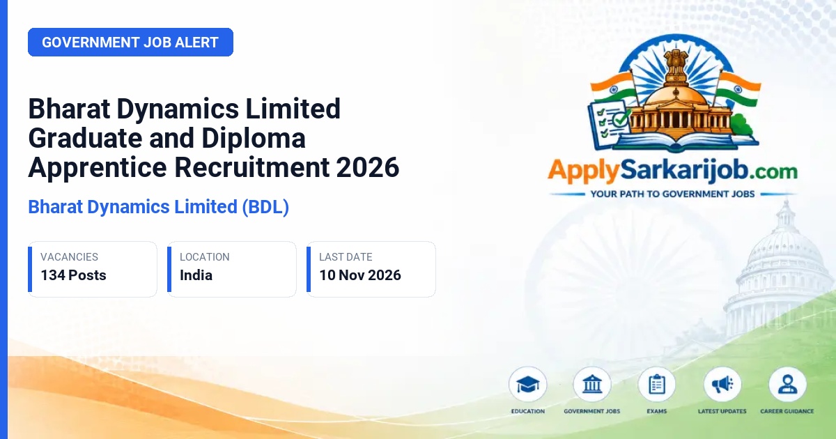Bharat Dynamics Limited (BDL) - Graduate and Diploma Apprentice Official Notification Poster & Schedule