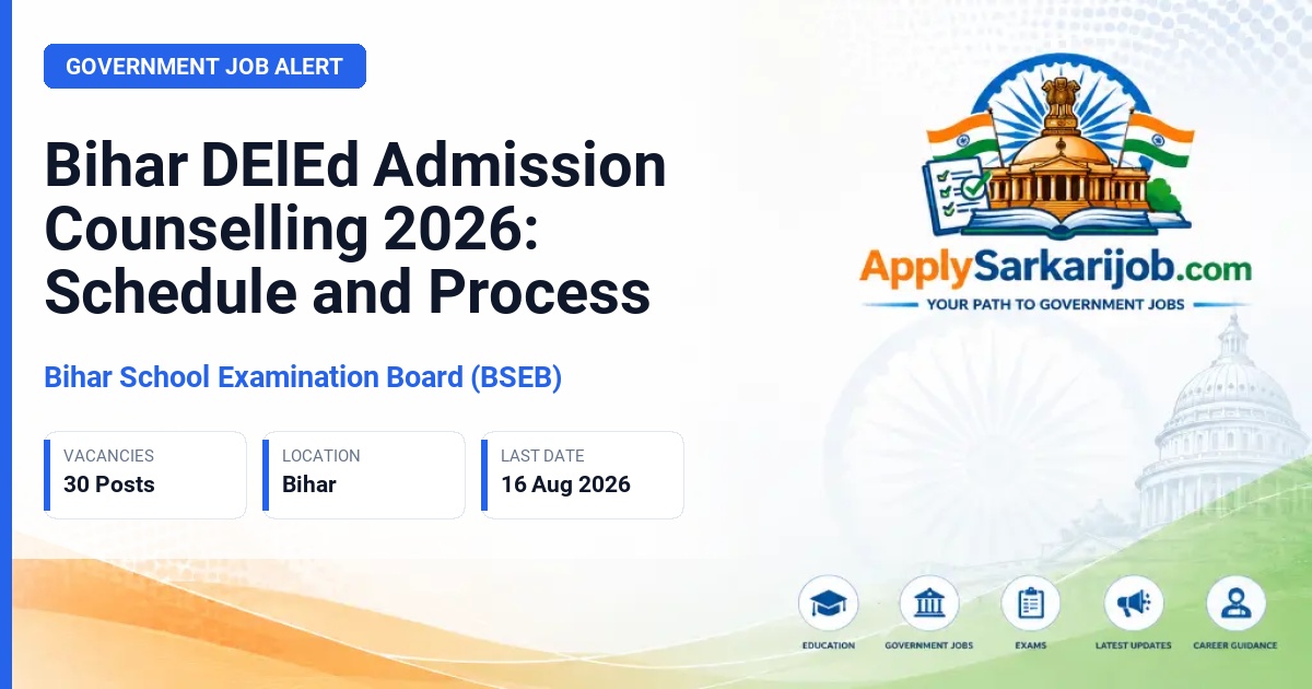 Bihar School Examination Board (BSEB) - Diploma in Elementary Education (D.El.Ed) 2026-28 Official Notification Poster & Schedule