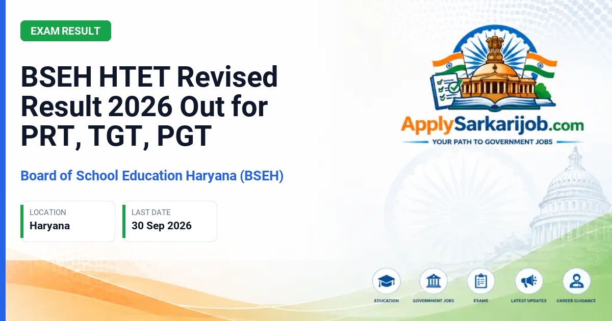 Board of School Education Haryana (BSEH) - Haryana Teacher Eligibility Test (HTET) Official Notification Poster & Schedule