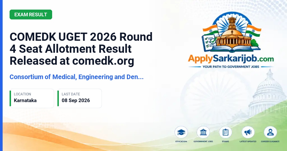 Consortium of Medical, Engineering and Dental Colleges of Karnataka (COMEDK) - COMEDK UGET 2026 Engineering Admission Official Notification Poster & Schedule