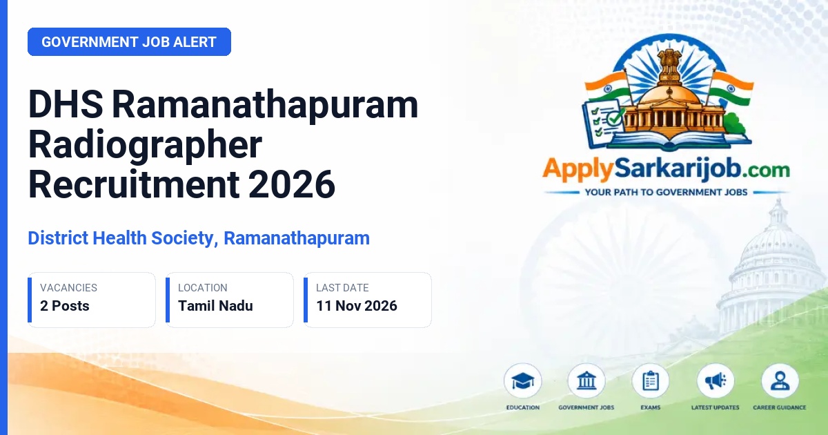 District Health Society, Ramanathapuram - Radiographer Official Notification Poster & Schedule
