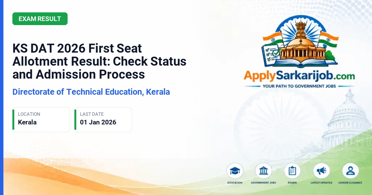 Directorate of Technical Education, Kerala - Bachelor of Design (B.Des) Admission Official Notification Poster & Schedule