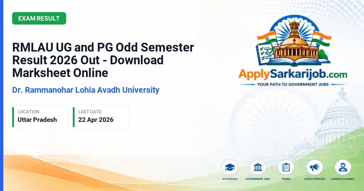 Dr. Rammanohar Lohia Avadh University - UG and PG Odd Semester Exams Official Notification Poster & Schedule