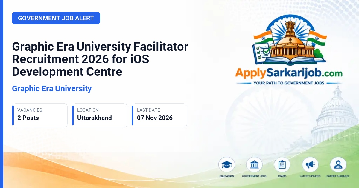 Graphic Era University - Facilitator (iOS Development Centre) Official Notification Poster & Schedule