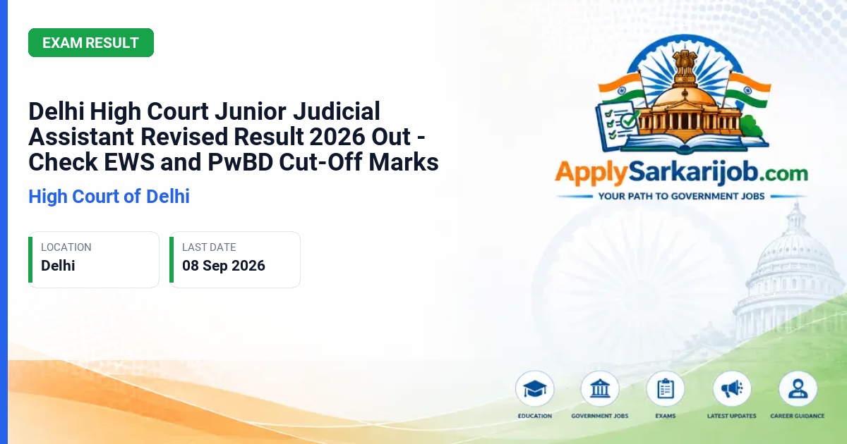 Delhi High Court - Junior Judicial Assistant (JJA) / Restorer Official Notification Poster & Schedule
