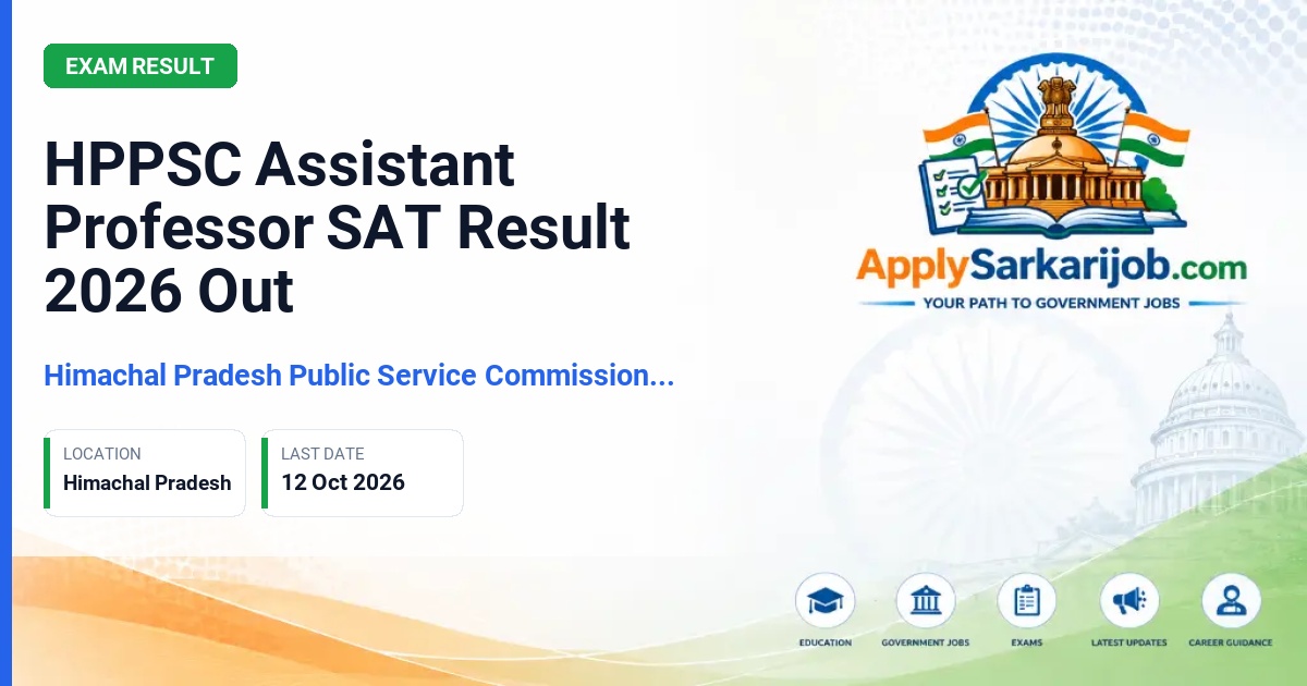 Himachal Pradesh Public Service Commission (HPPSC) - Assistant Professor Official Notification Poster & Schedule