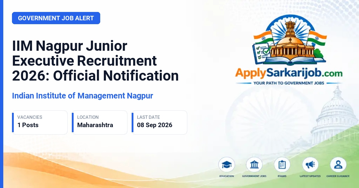 Indian Institute of Management Nagpur - Junior Executive Official Notification Poster & Schedule