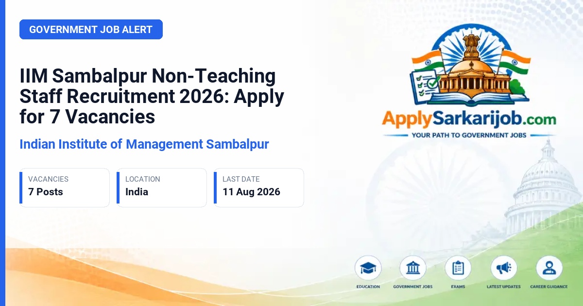 Indian Institute of Management Sambalpur - Non-Teaching Staff Official Notification Poster & Schedule