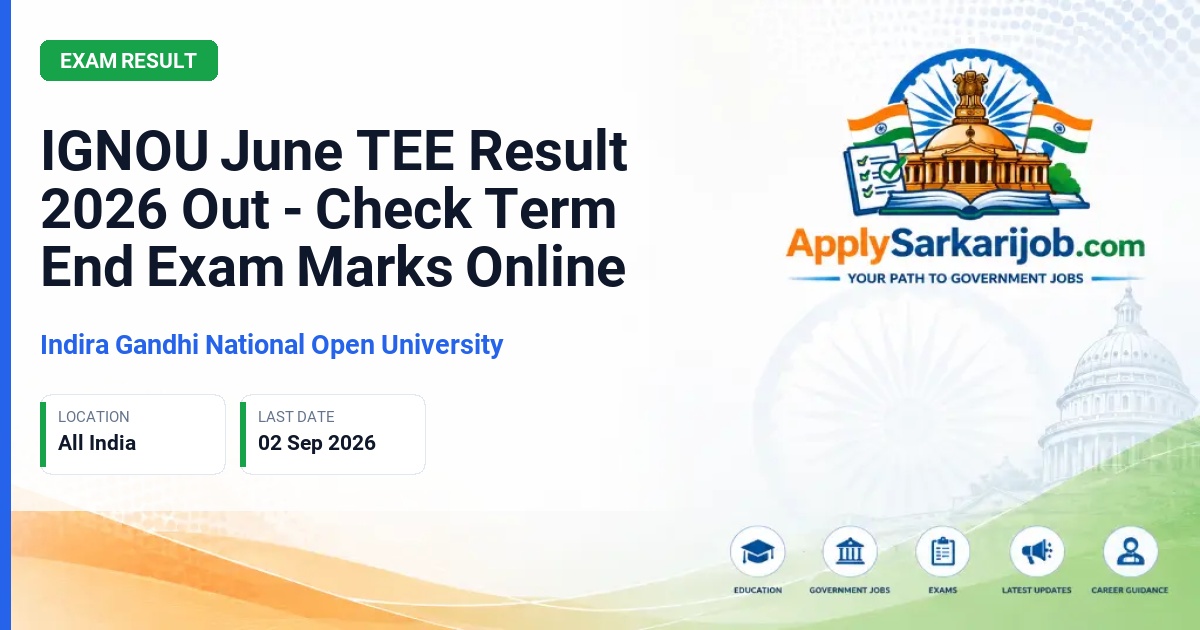 Indira Gandhi National Open University - June Term-End Examination (TEE) 2026 Official Notification Poster & Schedule