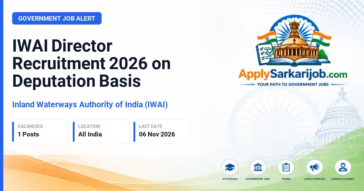 Inland Waterways Authority of India (IWAI) - Director Official Notification Poster & Schedule