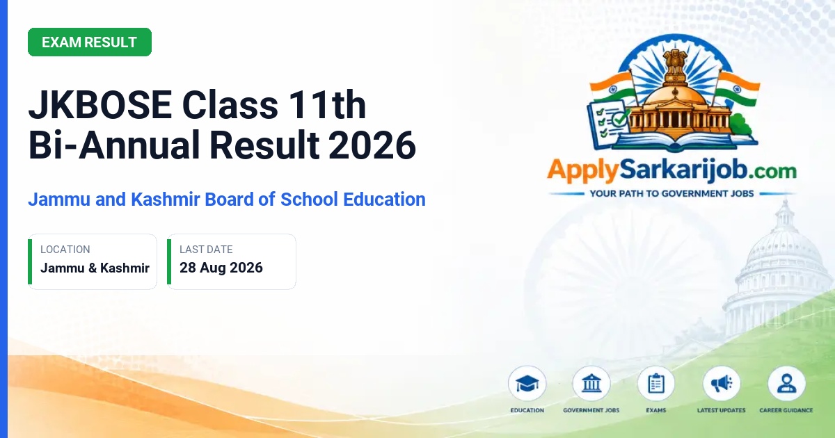 Jammu & Kashmir Board of School Education (JKBOSE) - Class 11th Official Notification Poster & Schedule