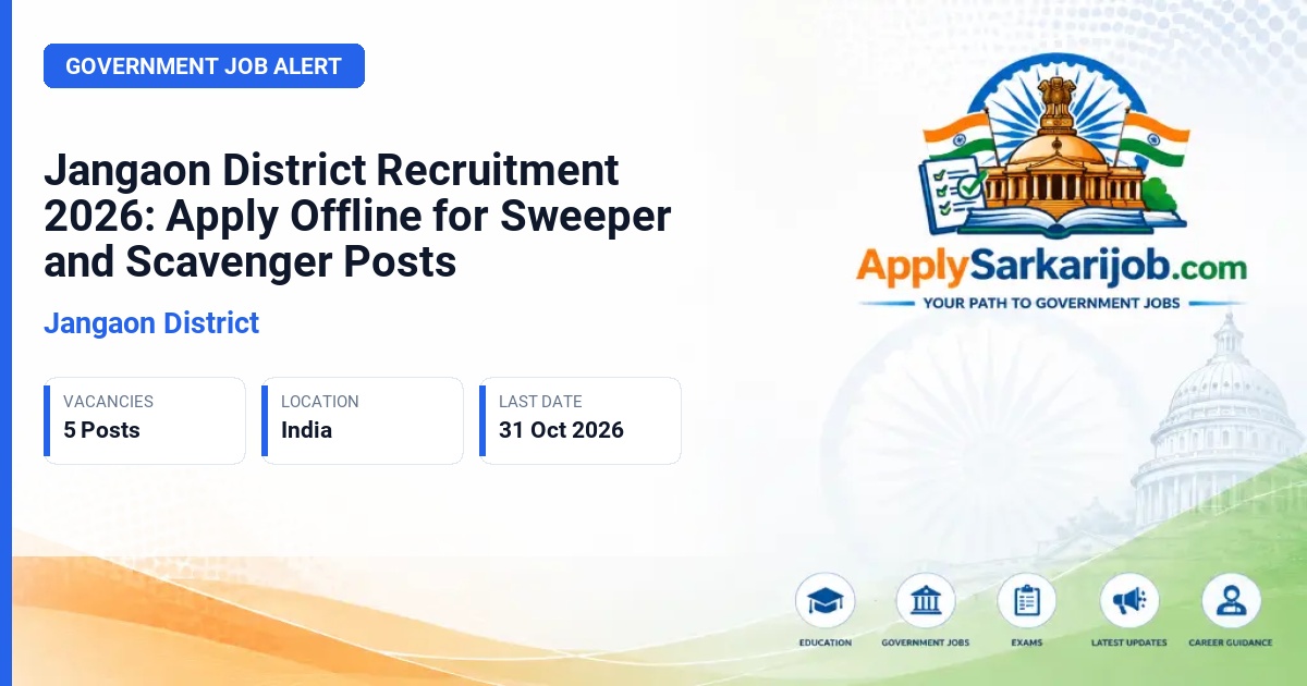 Jangaon District - Sweeper & Scavenger Official Notification Poster & Schedule