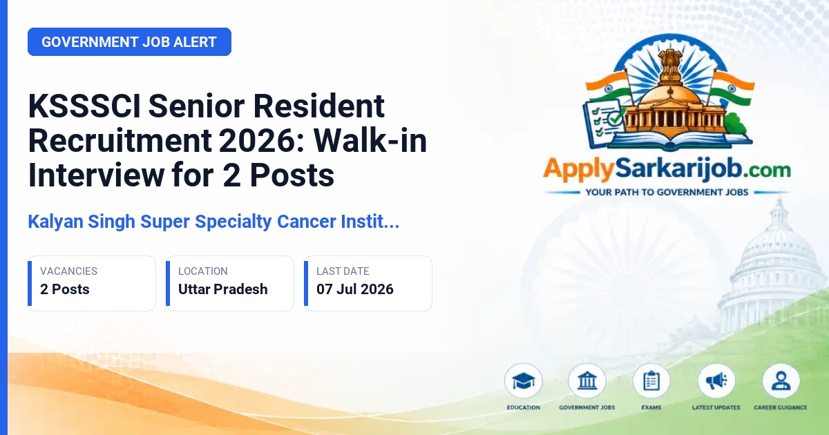 Staff Selection Commission (SSC) - Senior Resident Official Notification Poster & Schedule