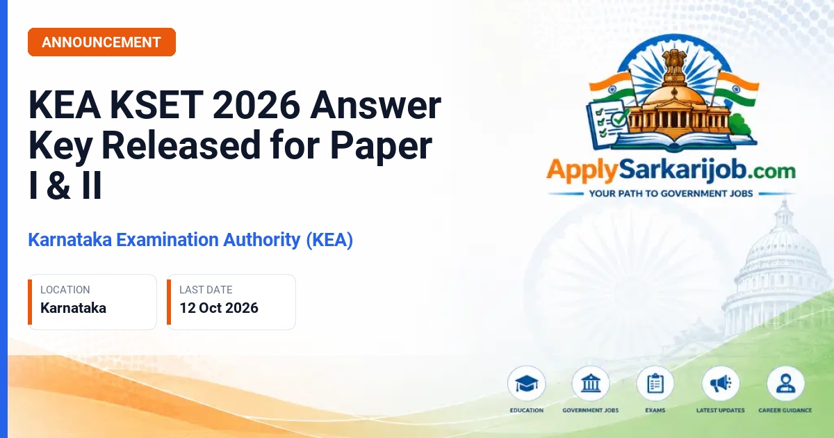 Karnataka Examination Authority (KEA) - Karnataka State Eligibility Test (KSET) 2026 Official Notification Poster & Schedule
