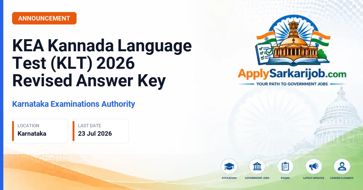 Karnataka Examination Authority (KEA) - Group A, Group B, and Civil Police Constable Official Notification Poster & Schedule