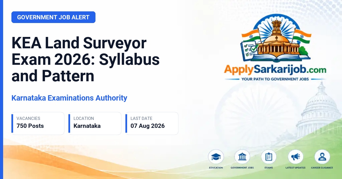 Karnataka Examination Authority (KEA) - Surveyor (Bhoomapaka), Group-C Official Notification Poster & Schedule