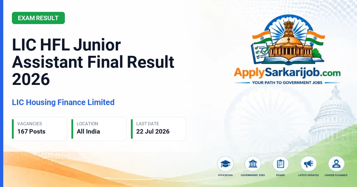 LIC Housing Finance Limited - Junior Assistant Official Notification Poster & Schedule