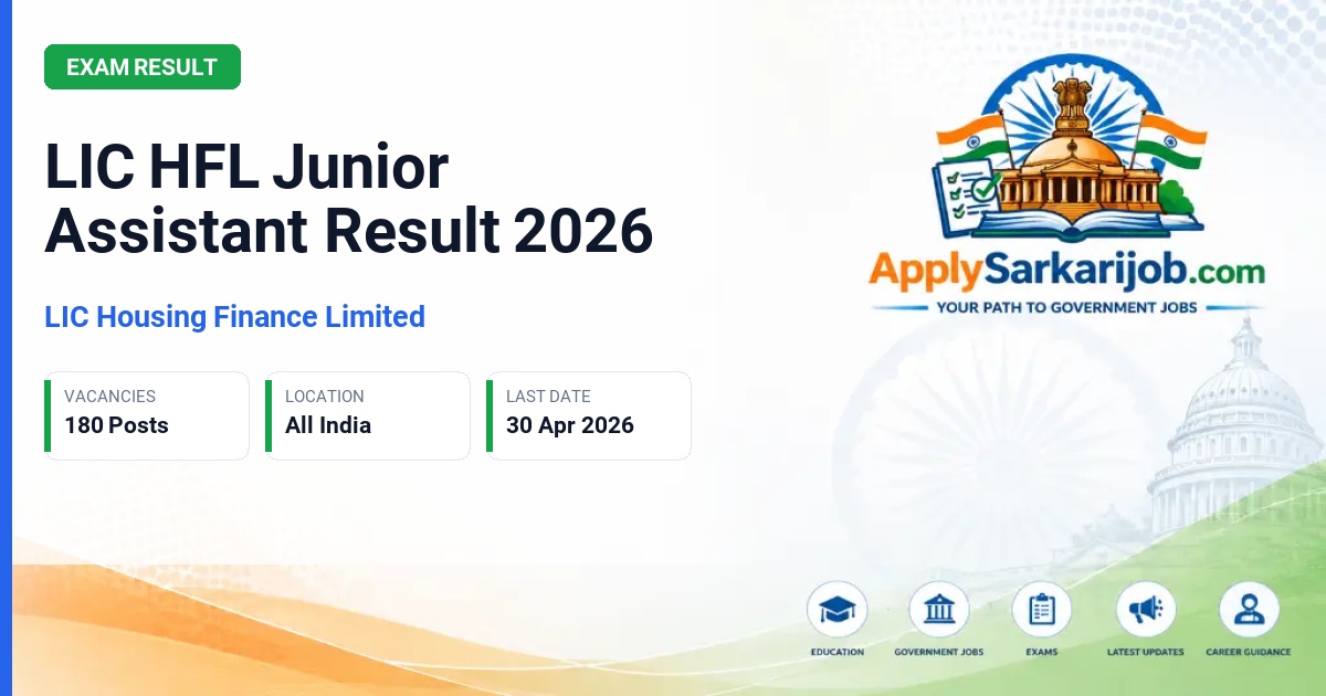 LIC Housing Finance Limited - Junior Assistant Official Notification Poster & Schedule