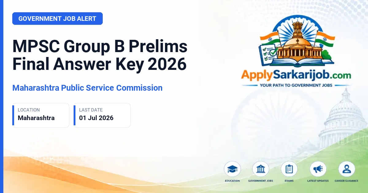 Maharashtra Public Service Commission (MPSC) - Group B (Non-Gazetted) Services Official Notification Poster & Schedule