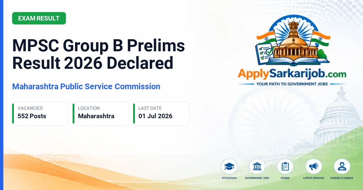 Maharashtra Public Service Commission (MPSC) - Group B Official Notification Poster & Schedule