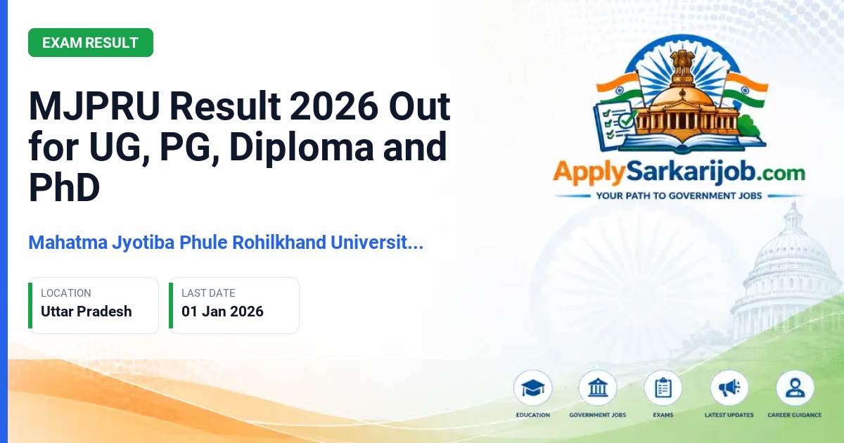 Mahatma Jyotiba Phule Rohilkhand University Bareilly - Examination Result Official Notification Poster & Schedule
