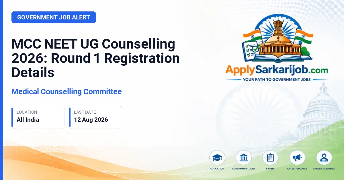 Medical Counselling Committee (MCC) - NEET UG Counselling 2026 Official Notification Poster & Schedule