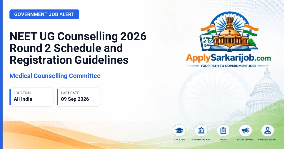 Medical Counselling Committee (MCC) - MBBS/BDS Admission Official Notification Poster & Schedule