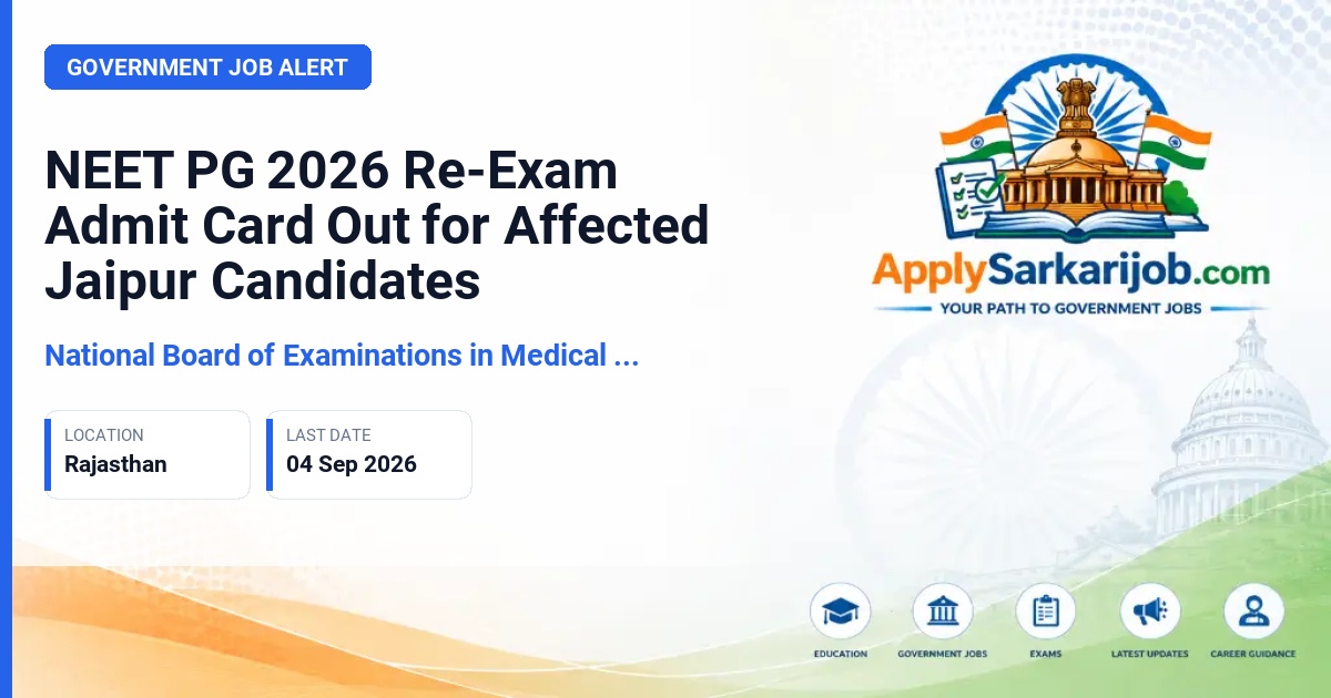 National Board of Examinations in Medical Sciences (NBEMS) - NEET PG 2026 Re-Exam Official Notification Poster & Schedule