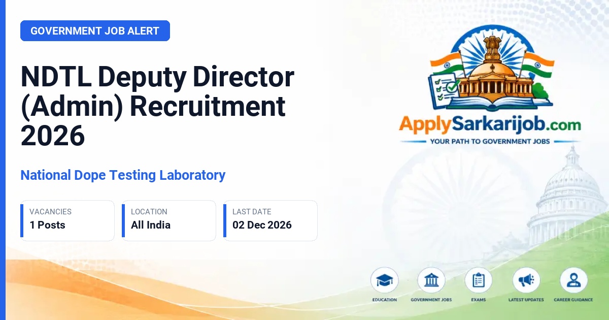 National Dope Testing Laboratory - Deputy Director (Admin) Official Notification Poster & Schedule