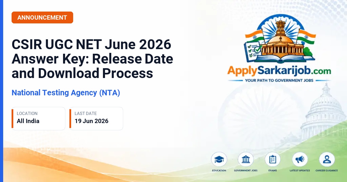 National Testing Agency (NTA) - Lectureship/JRF Official Notification Poster & Schedule