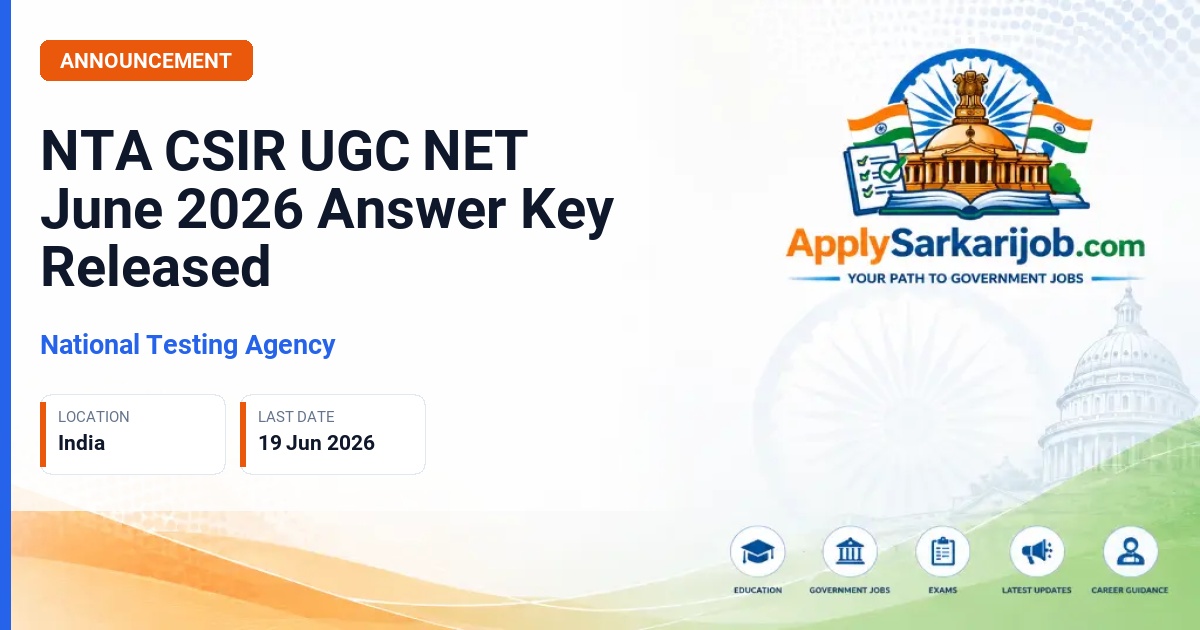 National Testing Agency (NTA) - CSIR UGC NET June 2026 Official Notification Poster & Schedule
