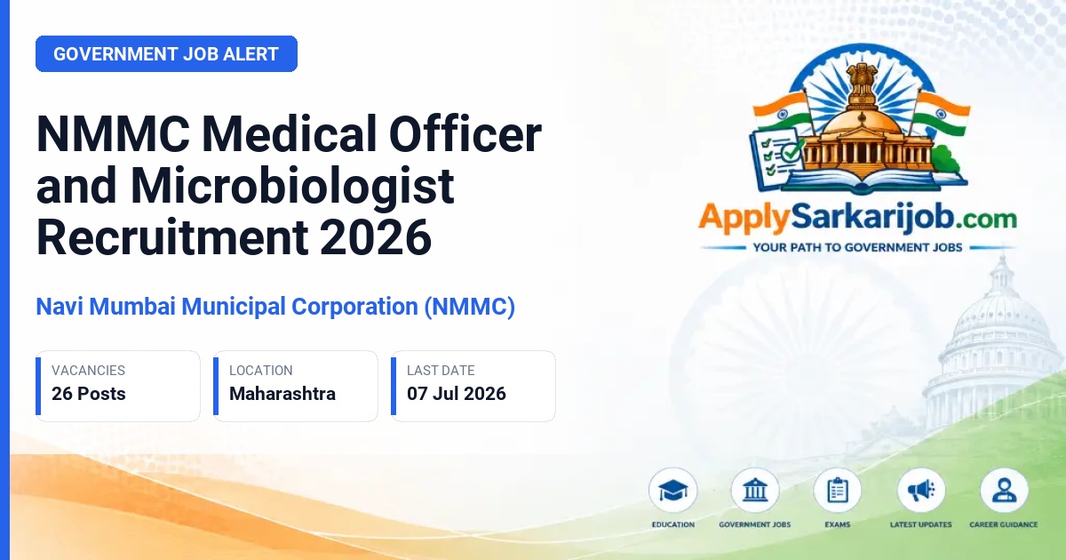 Navi Mumbai Municipal Corporation (NMMC) - Medical Officer, Microbiologist Official Notification Poster & Schedule