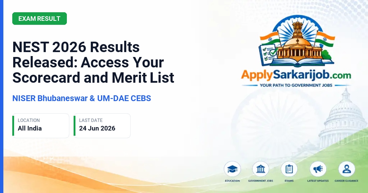 National Entrance Screening Test (NEST) - NEST 2026 Results Released: Access Your Scorecard and Merit List Official Notification Poster & Schedule
