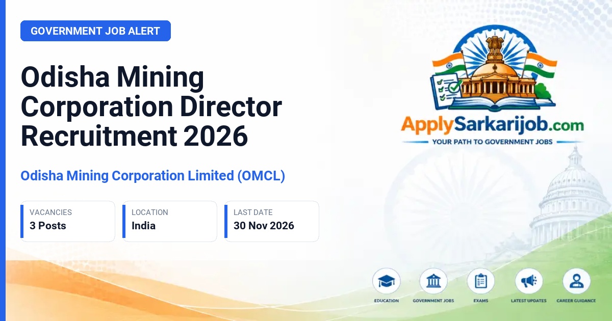 Odisha Mining Corporation Limited (OMCL) - Director Official Notification Poster & Schedule