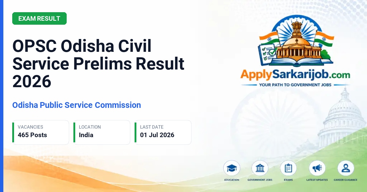 Odisha Public Service Commission (OPSC) - Group A and Group B Services Official Notification Poster & Schedule