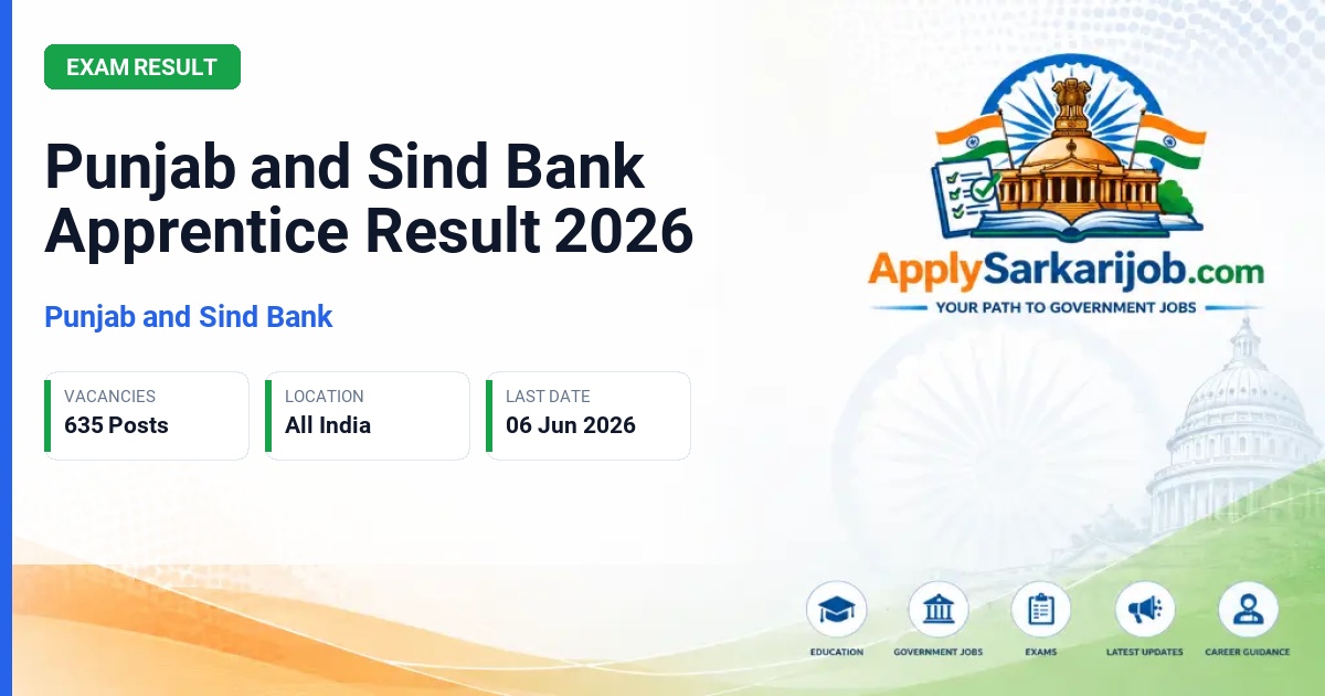 Punjab & Sind Bank - Apprentice Official Notification Poster & Schedule