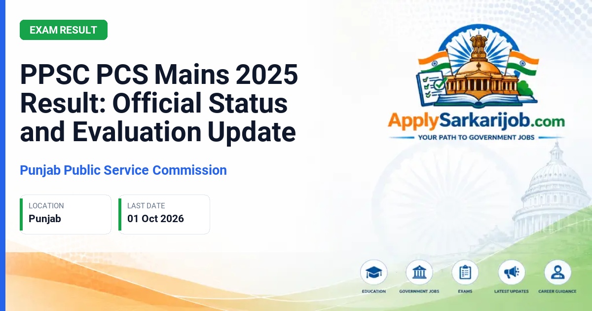 Punjab Public Service Commission - Punjab State Civil Services Combined Competitive Examination (PSCSCCE) 2025 Official Notification Poster & Schedule