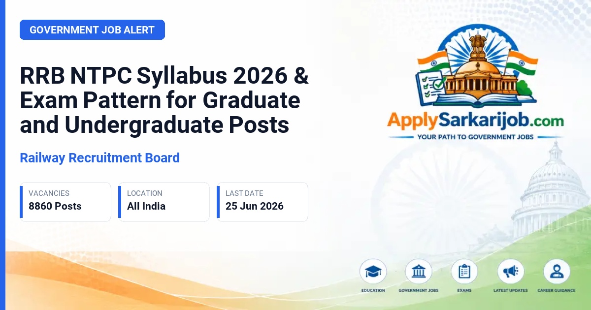 Railway Recruitment Board (RRB) - Non-Technical Popular Categories (NTPC) - Graduate & Undergraduate Official Notification Poster & Schedule