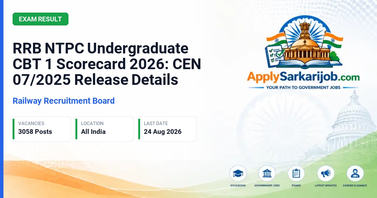 Railway Recruitment Board (RRB), Ministry of Railways - Junior Clerk cum Typist, Accounts Clerk cum Typist, Trains Clerk, Commercial cum Ticket Clerk Official Notification Poster & Schedule