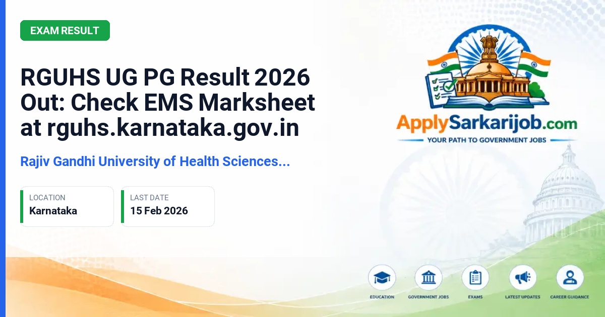 Rajiv Gandhi University of Health Sciences (RGUHS) - UG/PG Semester & Annual Exams (MBBS, BHMS, BSc Nursing, BPharm) Official Notification Poster & Schedule