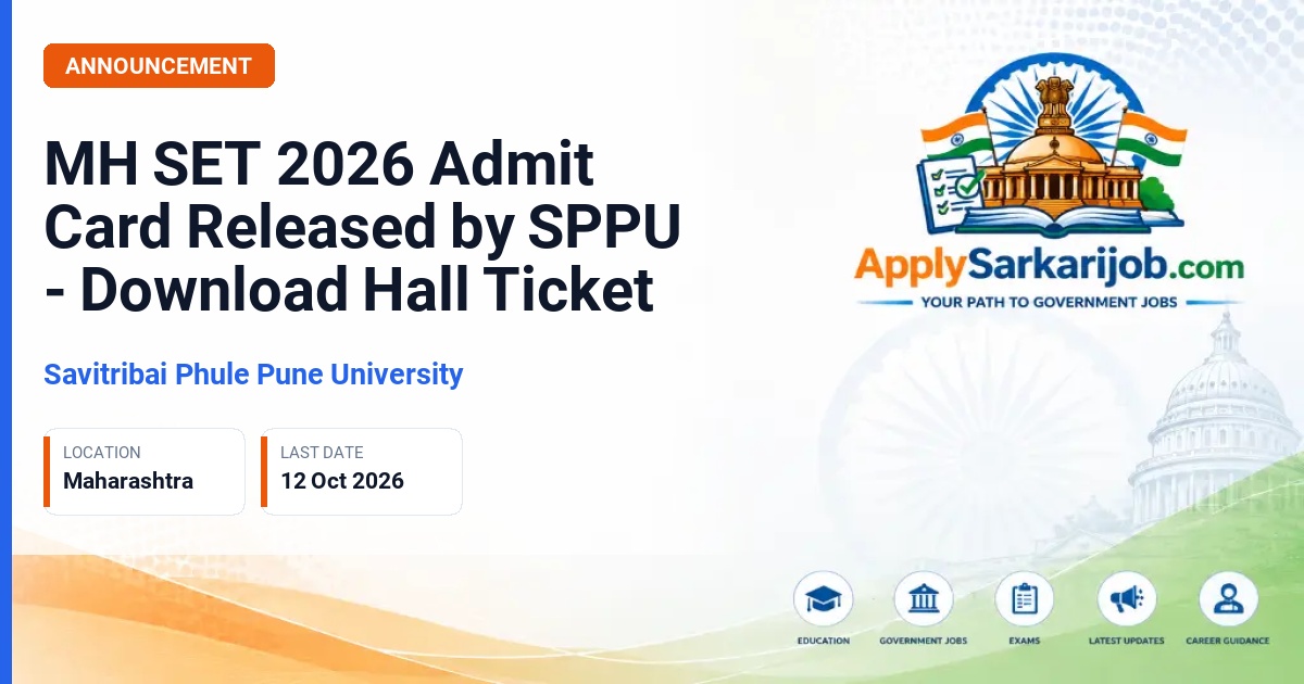 Savitribai Phule Pune University - Maharashtra State Eligibility Test (MH SET) 2026 Official Notification Poster & Schedule