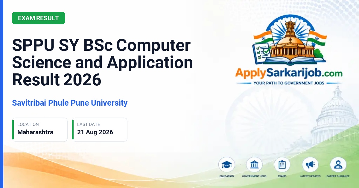 Savitribai Phule Pune University - SPPU SY BSc Computer Science and Application Result 2026 Official Notification Poster & Schedule