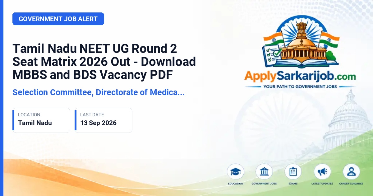Institute of Mental Health Kilpauk - NEET UG 2026 (MBBS / BDS Admissions) Official Notification Poster & Schedule