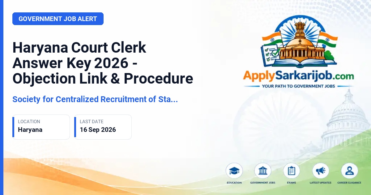 High Court of Punjab and Haryana - Clerk Official Notification Poster & Schedule