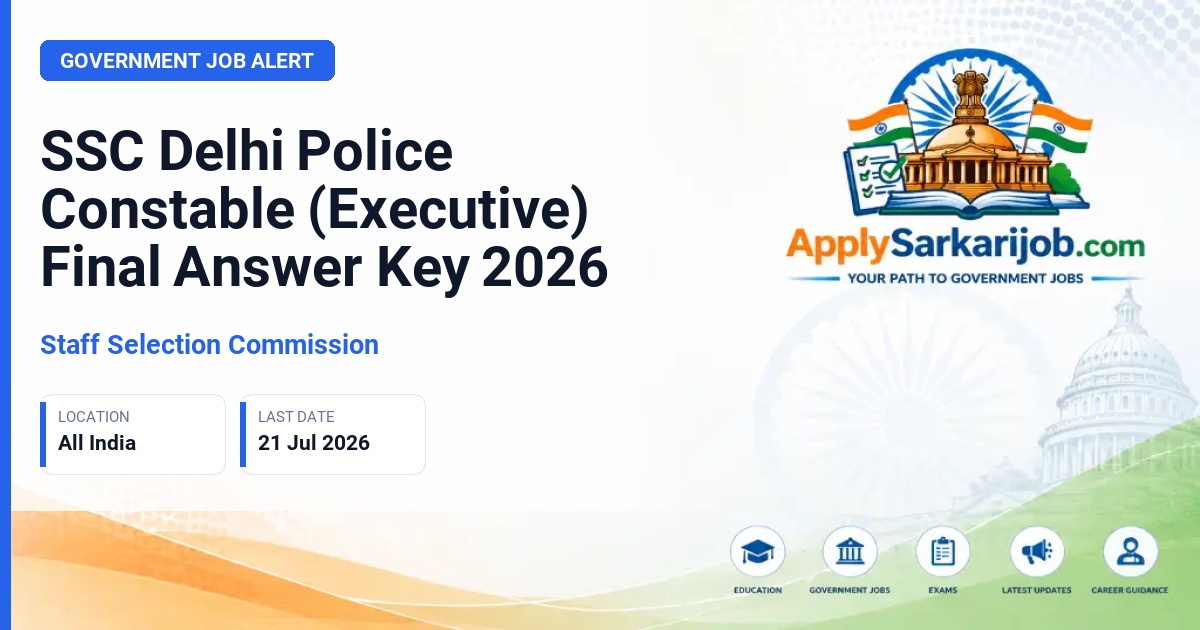 Staff Selection Commission (SSC) - Constable (Executive) Official Notification Poster & Schedule
