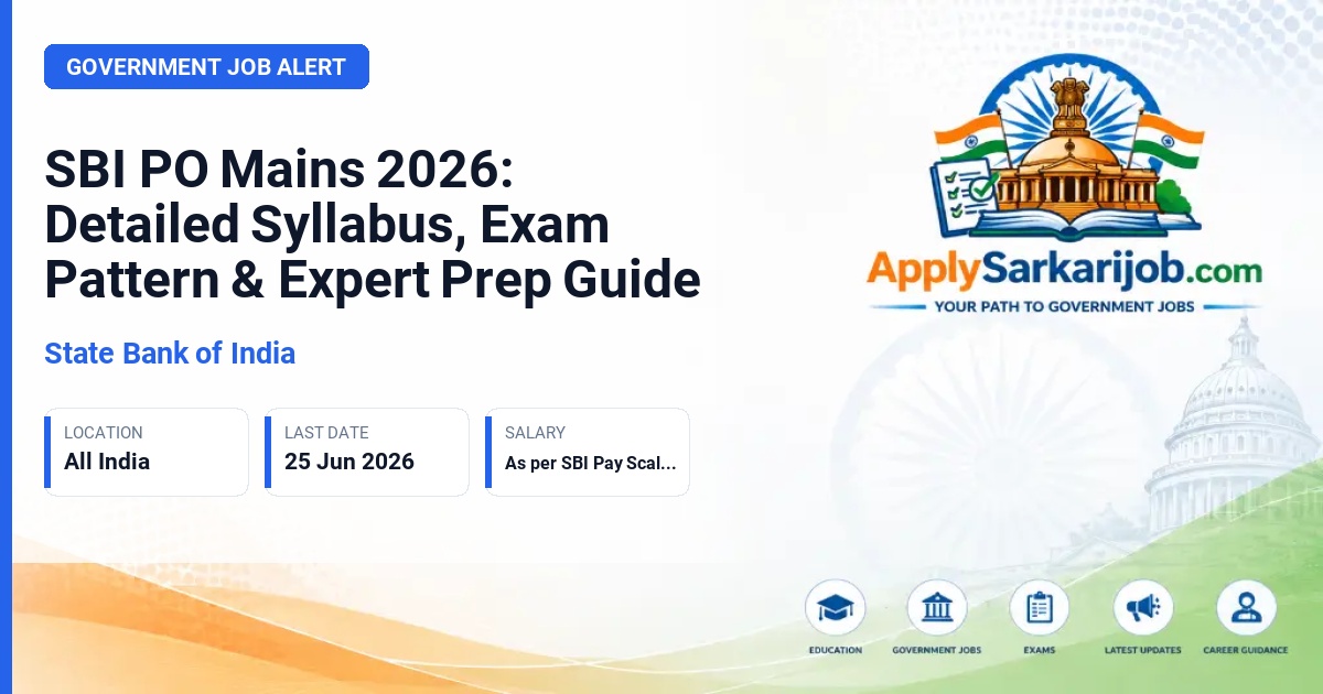 State Bank of India (SBI) - Probationary Officer (PO) Official Notification Poster & Schedule